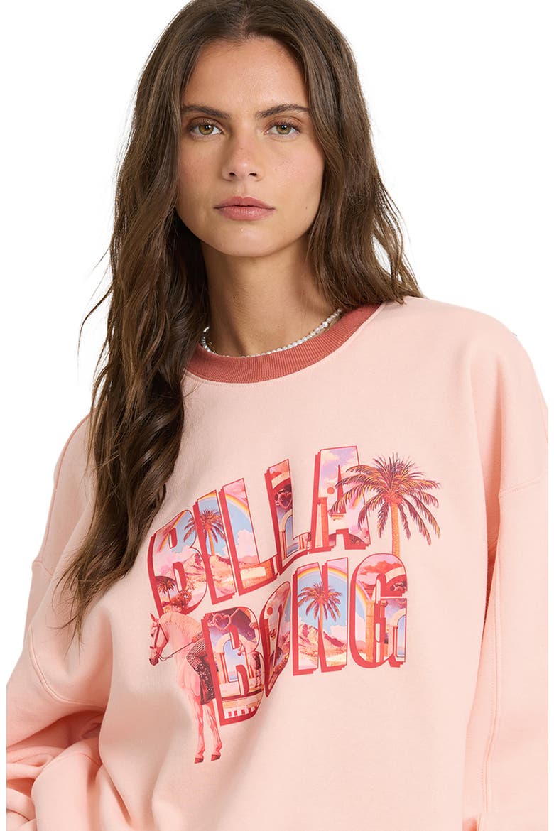 Kendal Graphic Oversized Sweatshirt, Alternate, color, PALE PEACH