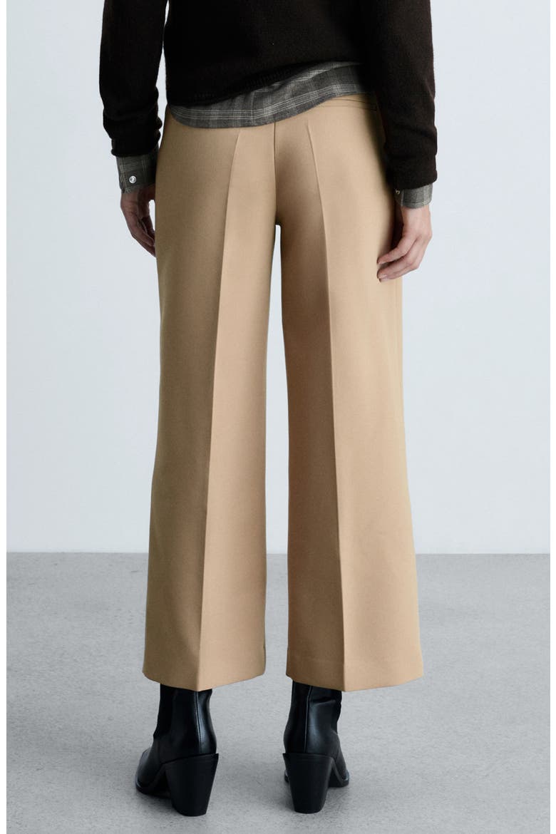 Wide Leg Crop Pants, Alternate, color, BEIGE