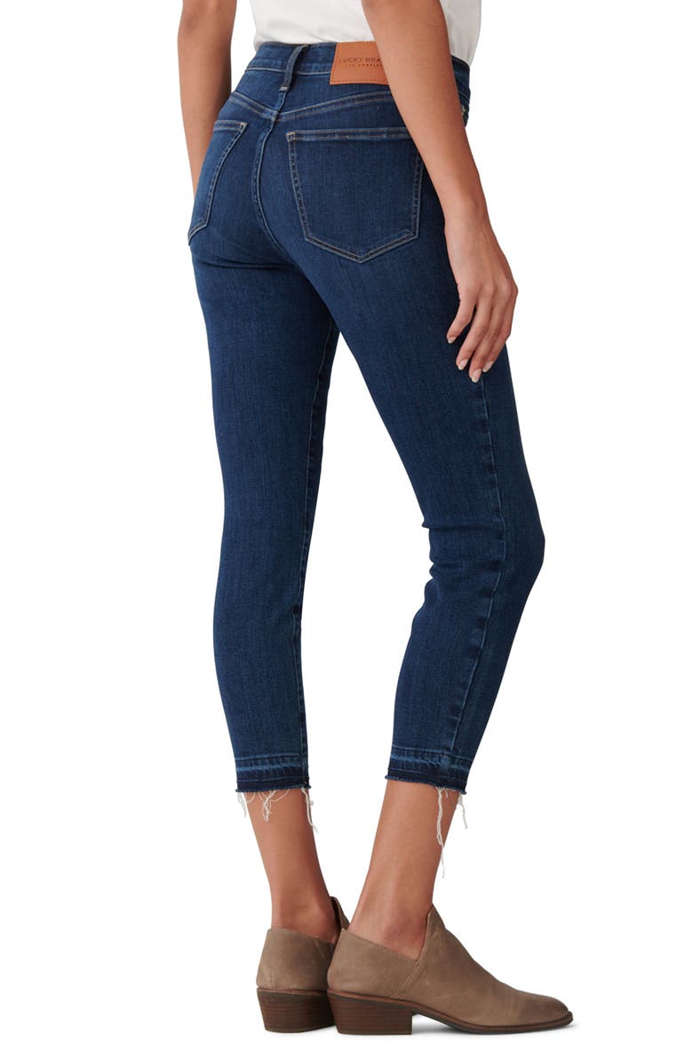 Lucky Brand Bidgette Release Hem Crop Straight Leg Jeans, Alternate, color, Bloom