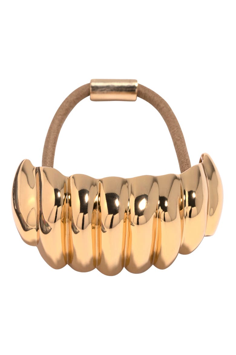 Cornetto Ponytail Wrap, Main, color, GOLD