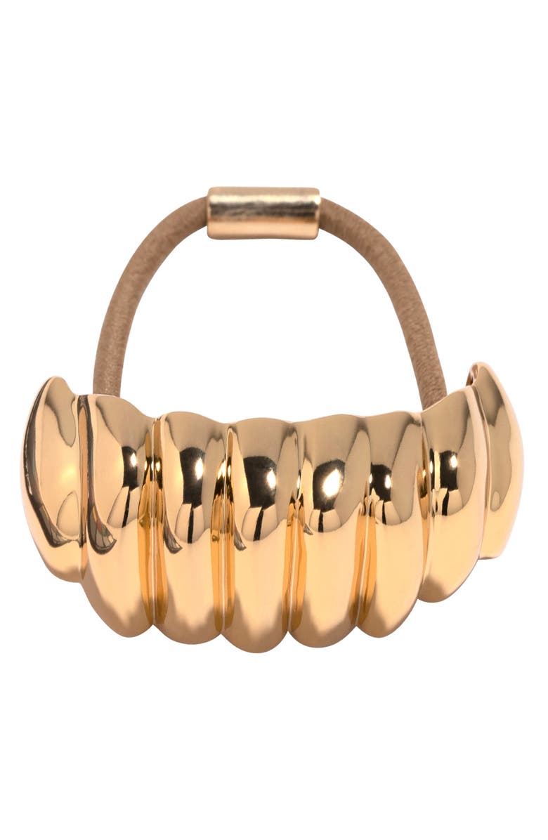 Jennifer Behr Cornetto Ponytail Wrap, Main, color, Gold