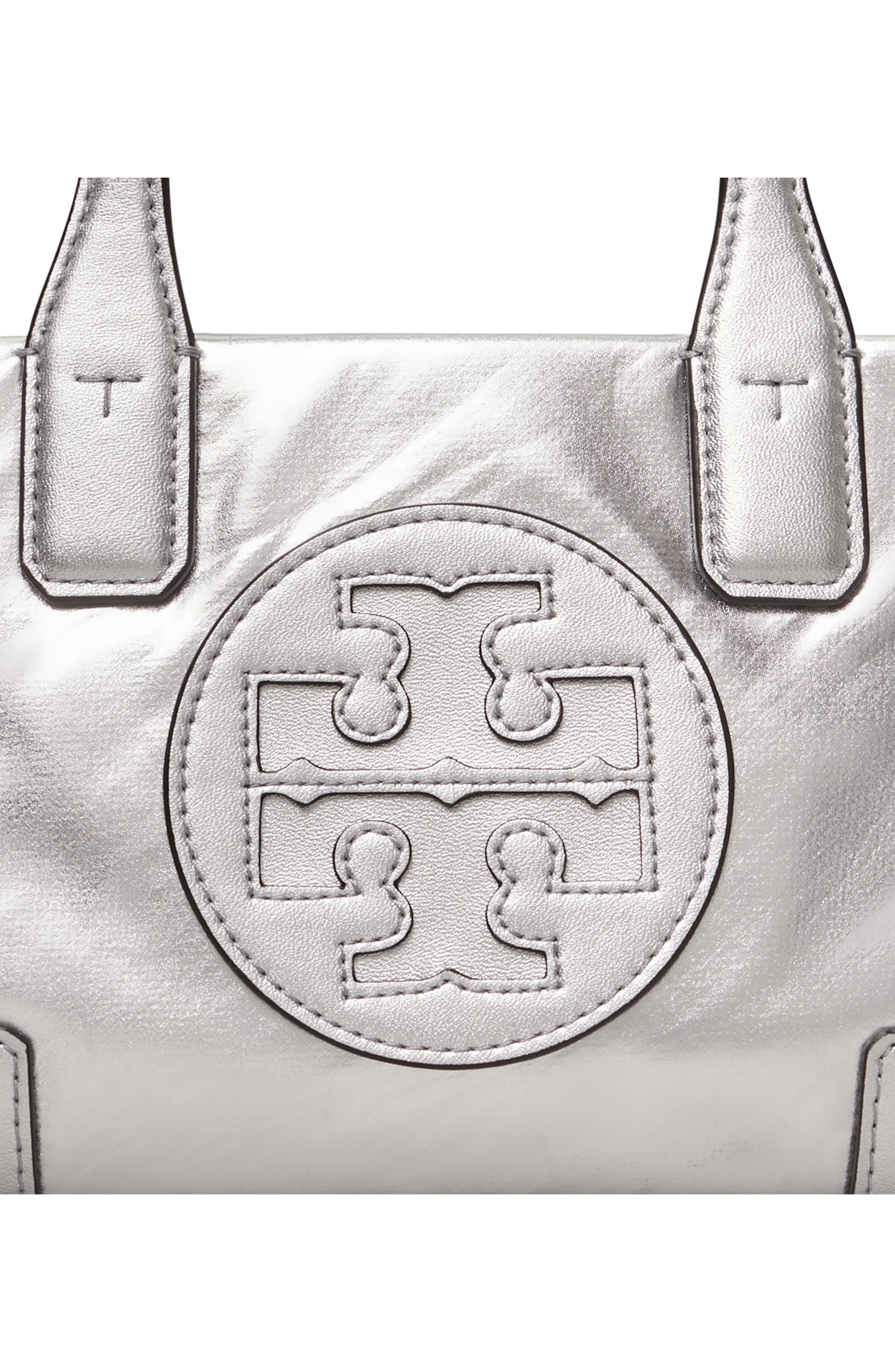 Tory Burch Micro Ella Metallic Satchel, Alternate, color, 