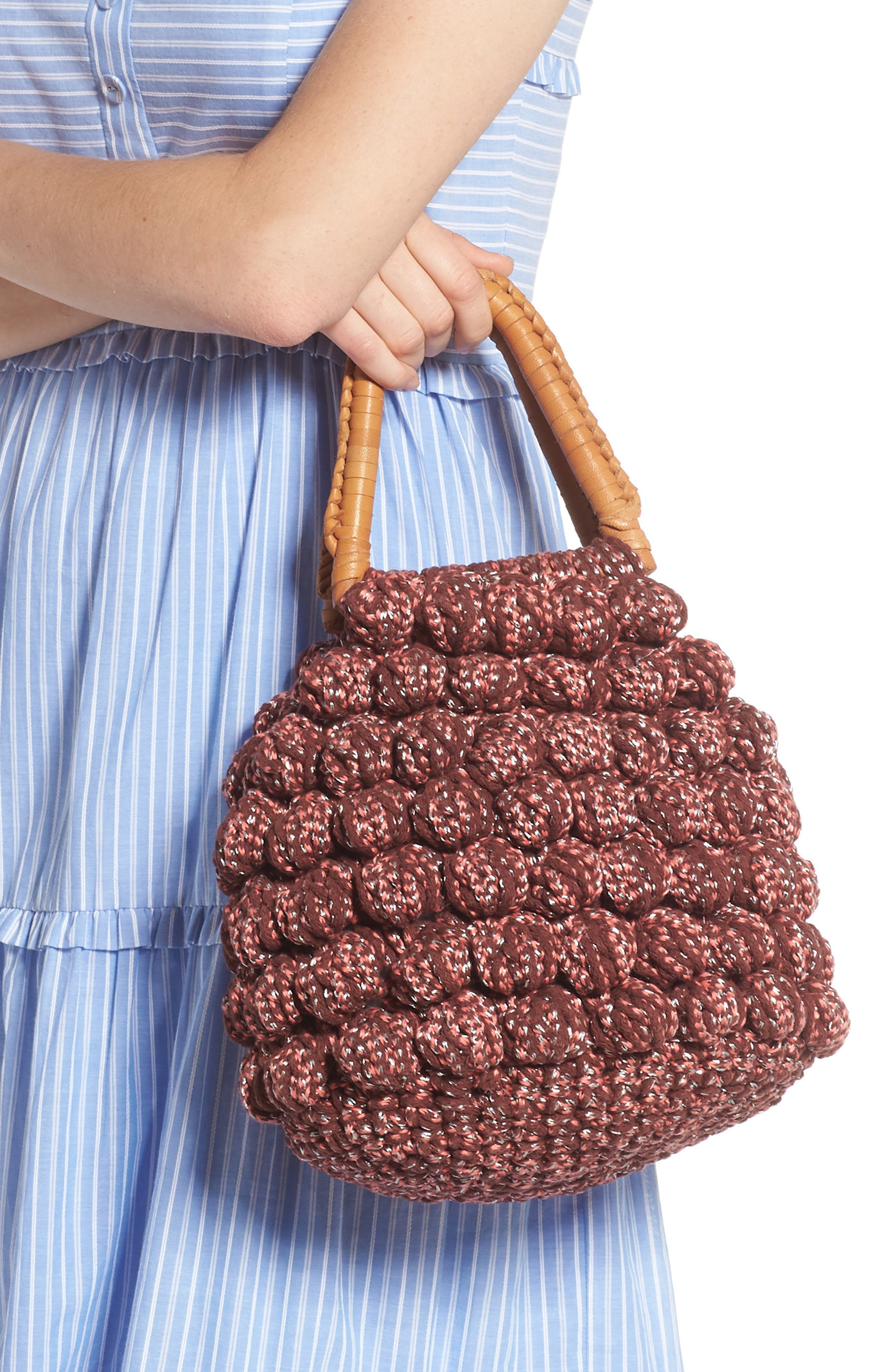 Ulla Johnson Inaya Crochet Tote, Alternate, color, 