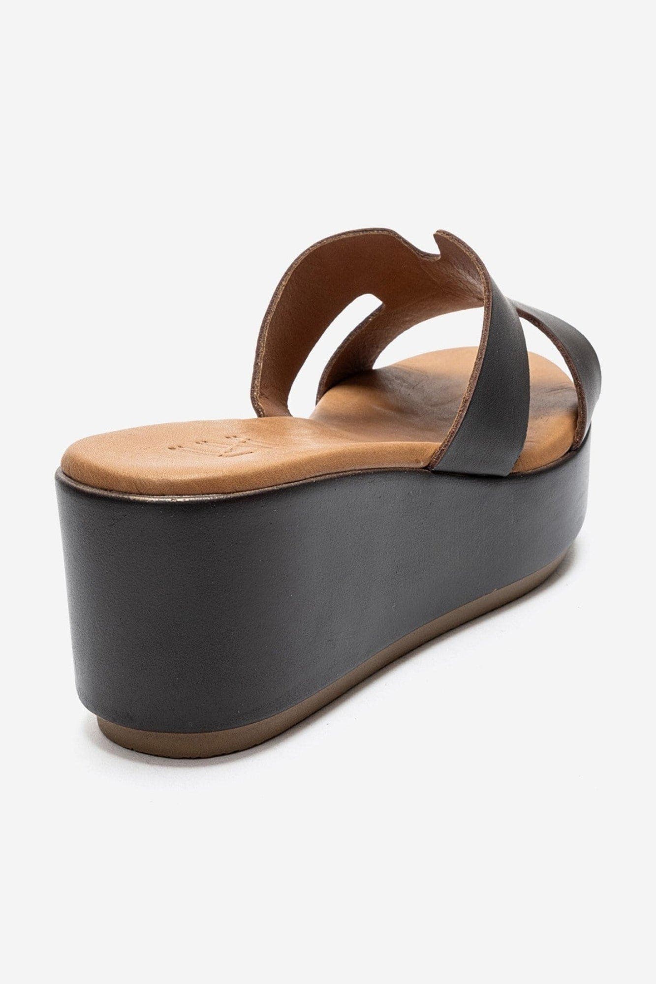 Lia Leather Platform Sandal, Alternate, color, Brown Leather