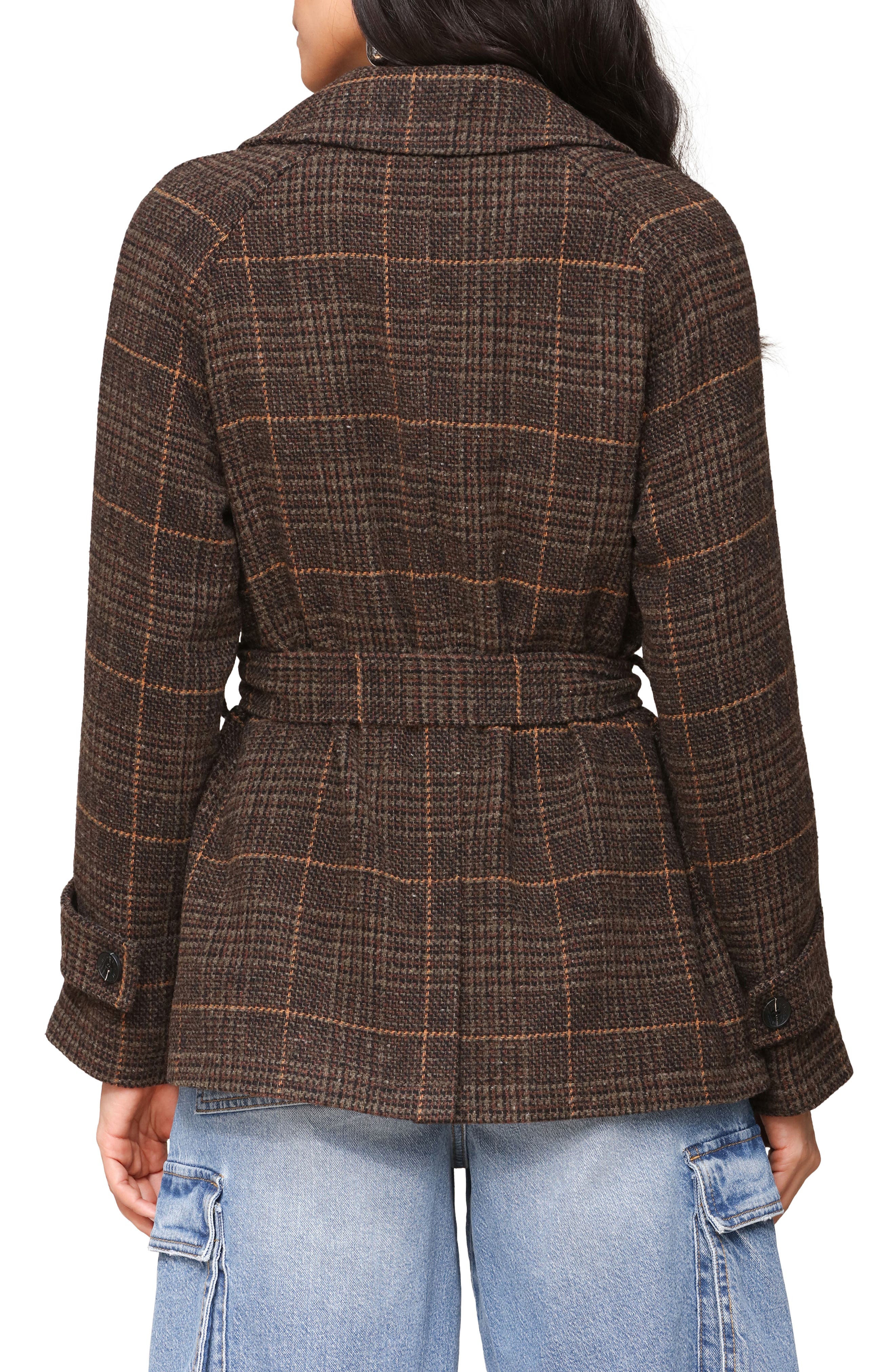 Double Breasted Plaid Coat - image 2