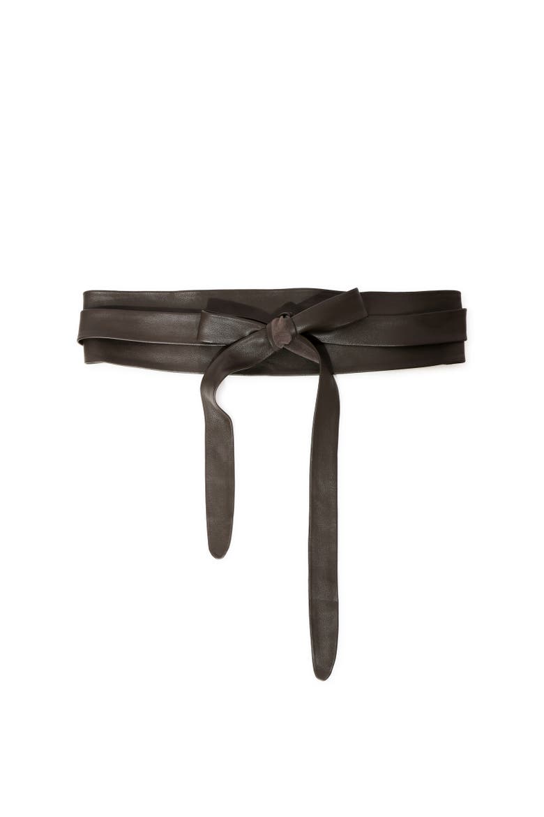 Odyssey Soft Wrap Leather Belt, Main, color, Dark Brown