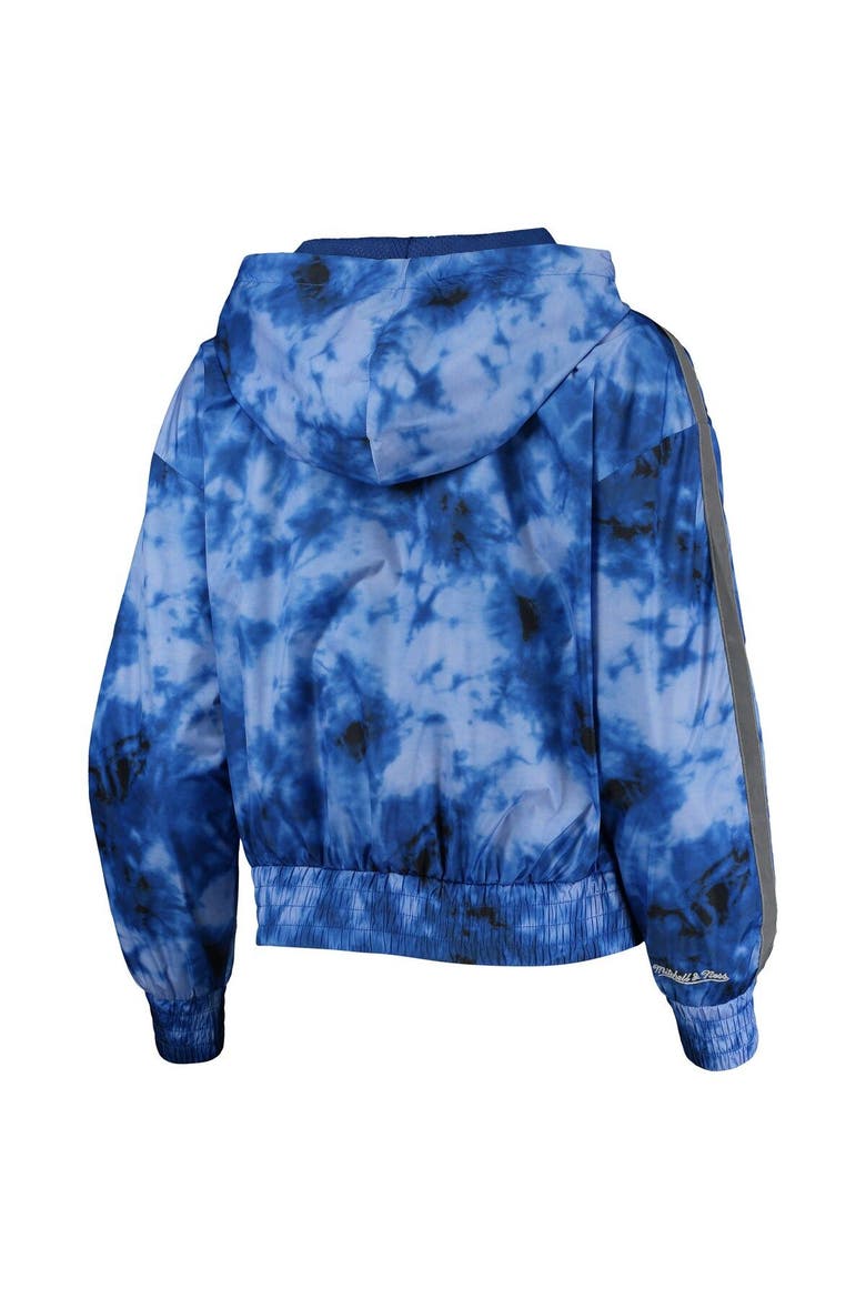 Women's Mitchell & Ness Navy New England Patriots Galaxy Full-Zip Windbreaker Hoodie Jacket, Alternate, color, Royal