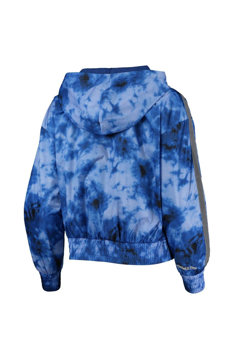 Mitchell & Ness Women's Mitchell & Ness Navy New England Patriots Galaxy Full-Zip Windbreaker Hoodie Jacket, Alternate, color, Royal