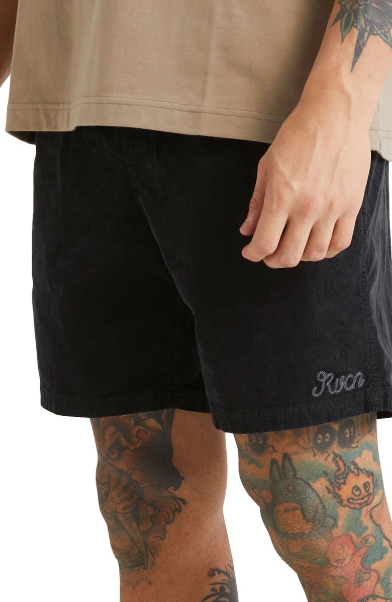 RVCA Escape Drawstring Cotton Walking Shorts, Alternate, color,