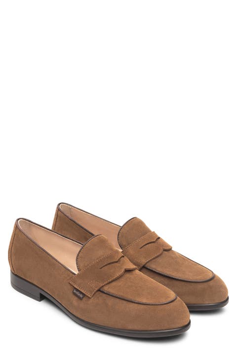 Suede Slip-On Penny Loafer (Men)
