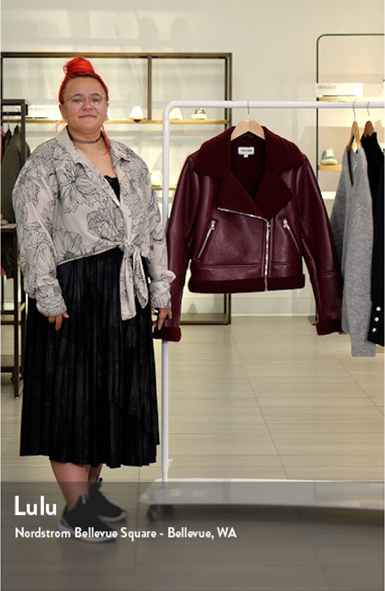 Faux Shearling Moto Jacket, sales video thumbnail