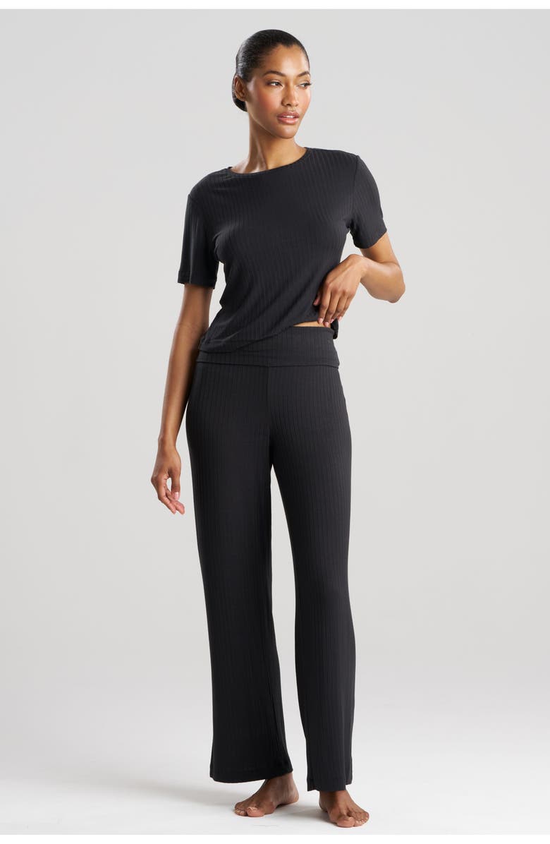 Natori SKYE - RIB Ease Pants, Main, color, Black