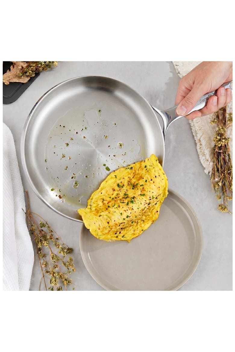 Belly Tri-Ply Stainless Steel Skillet, Alternate, color, STELLAR