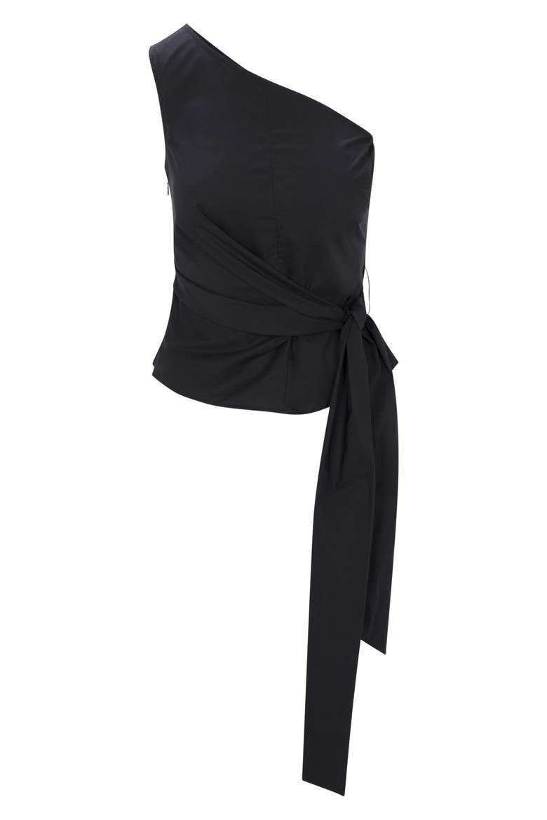Isla Poplin Top, Alternate, color, Black