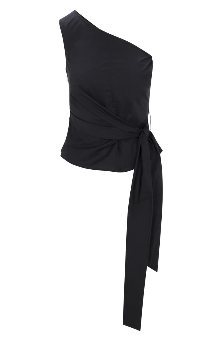 Rebecca Taylor Isla Poplin Top, Alternate, color, Black
