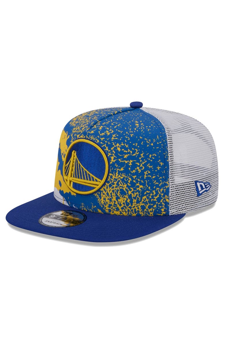Men's New Era Royal Golden State Warriors Court Sport Speckle 9FIFTY Snapback Hat, Main, color, Royal