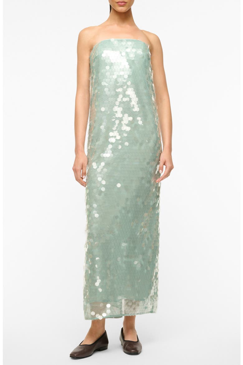 Casey Paillette Strapless Gown, Main, color, MIST
