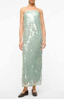 STAUD Casey Paillette Strapless Gown