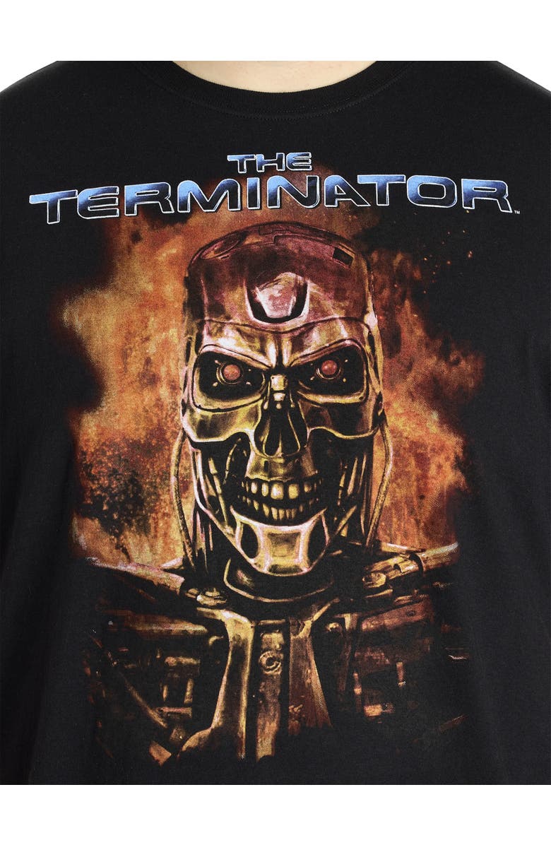 True Nation by DXL Big & Tall The Terminator Robot Graphic Tee, Alternate, color, Black