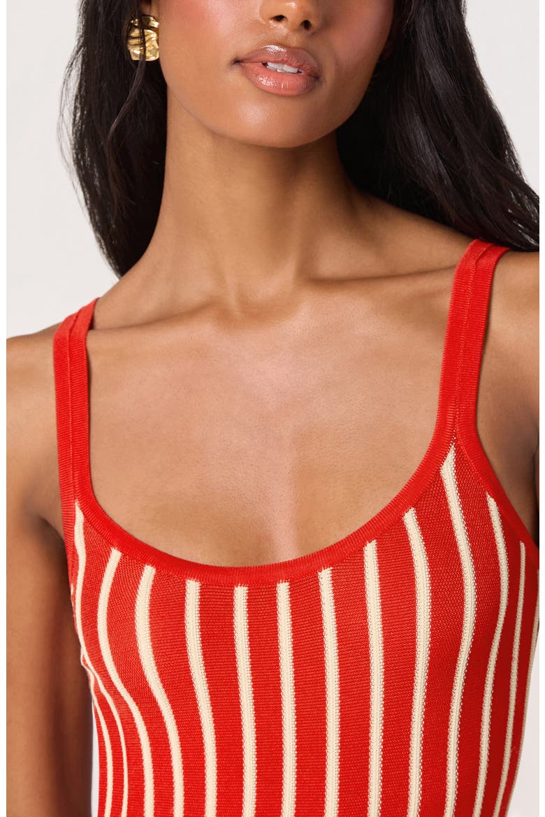 Irecia Stripe Sleeveless Sweater Dress, Alternate, color, RED STRIPE