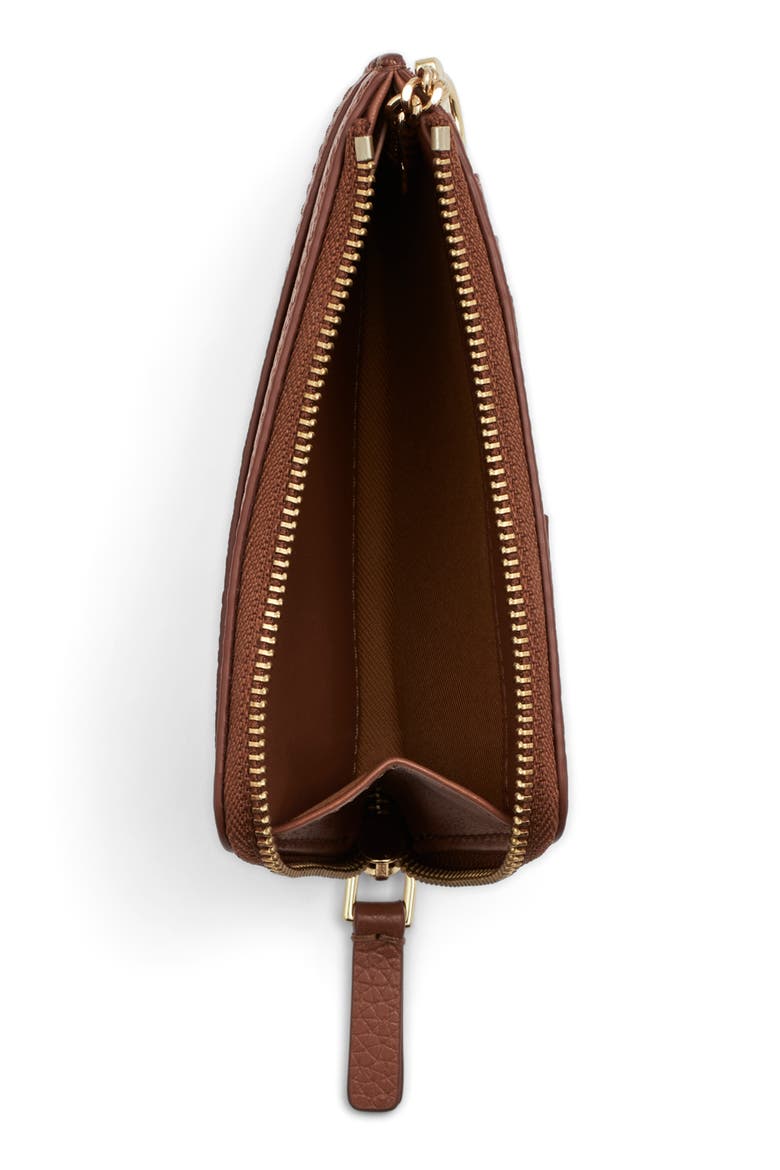 The Top Zip Multi Leather Wallet, Alternate, color, ARGAN OIL