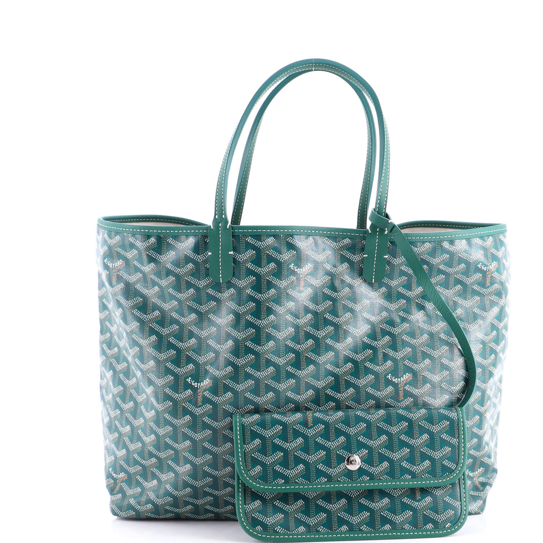 Pre-Owned Goyard Saint Louis Tote Coated Canvas PM, Alternate, color, Green