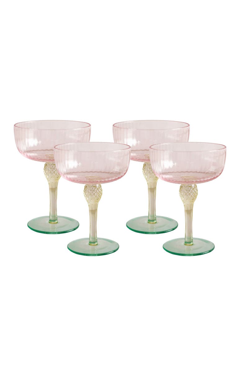 BEATRIZ BALL Collection Glass Aquarelle Coupe Set of 4, Main, color, Multi