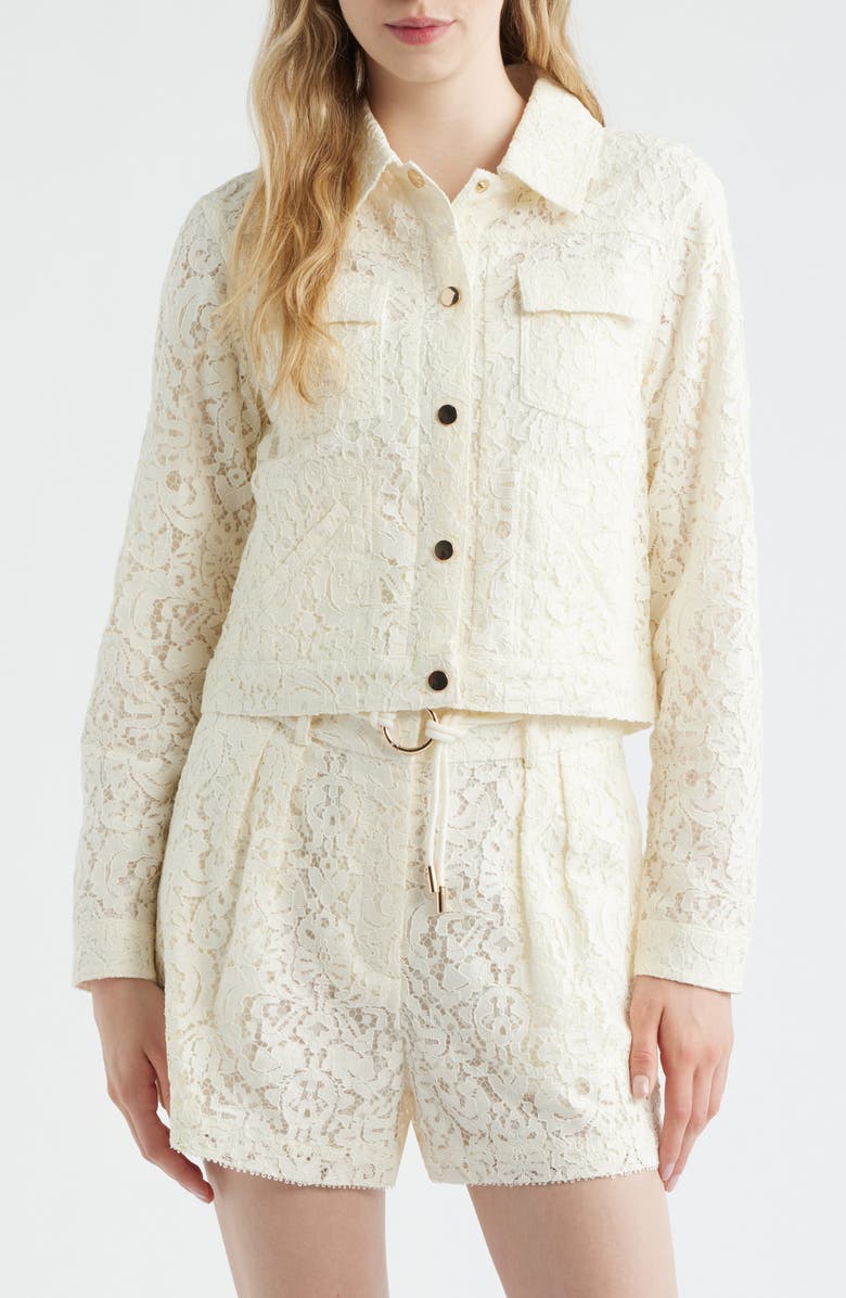 Reiss Lori Lace Jacket, Alternate, color, White