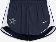 Nike Women's Nike Navy Dallas Cowboys Tempo Mid-Rise Dri-FIT Shorts