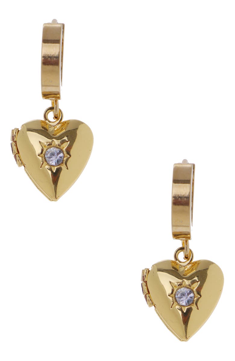 Nakamol Chicago Heart Locket Huggie Hoop Earrings, Main, color, 