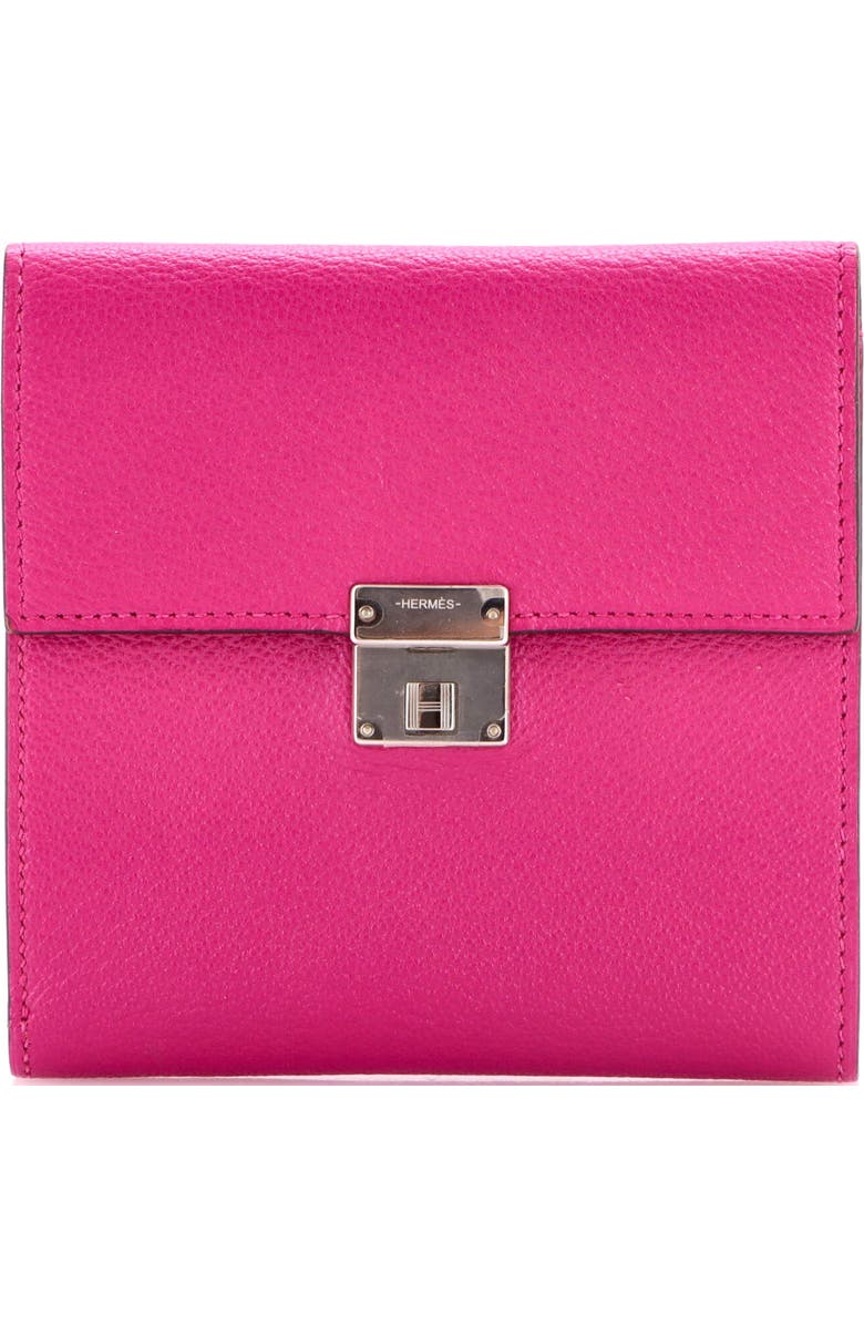 Pre-Owned Hermes Clic Wallet Chevre Mysore 12, Main, color, Rose Pourpre