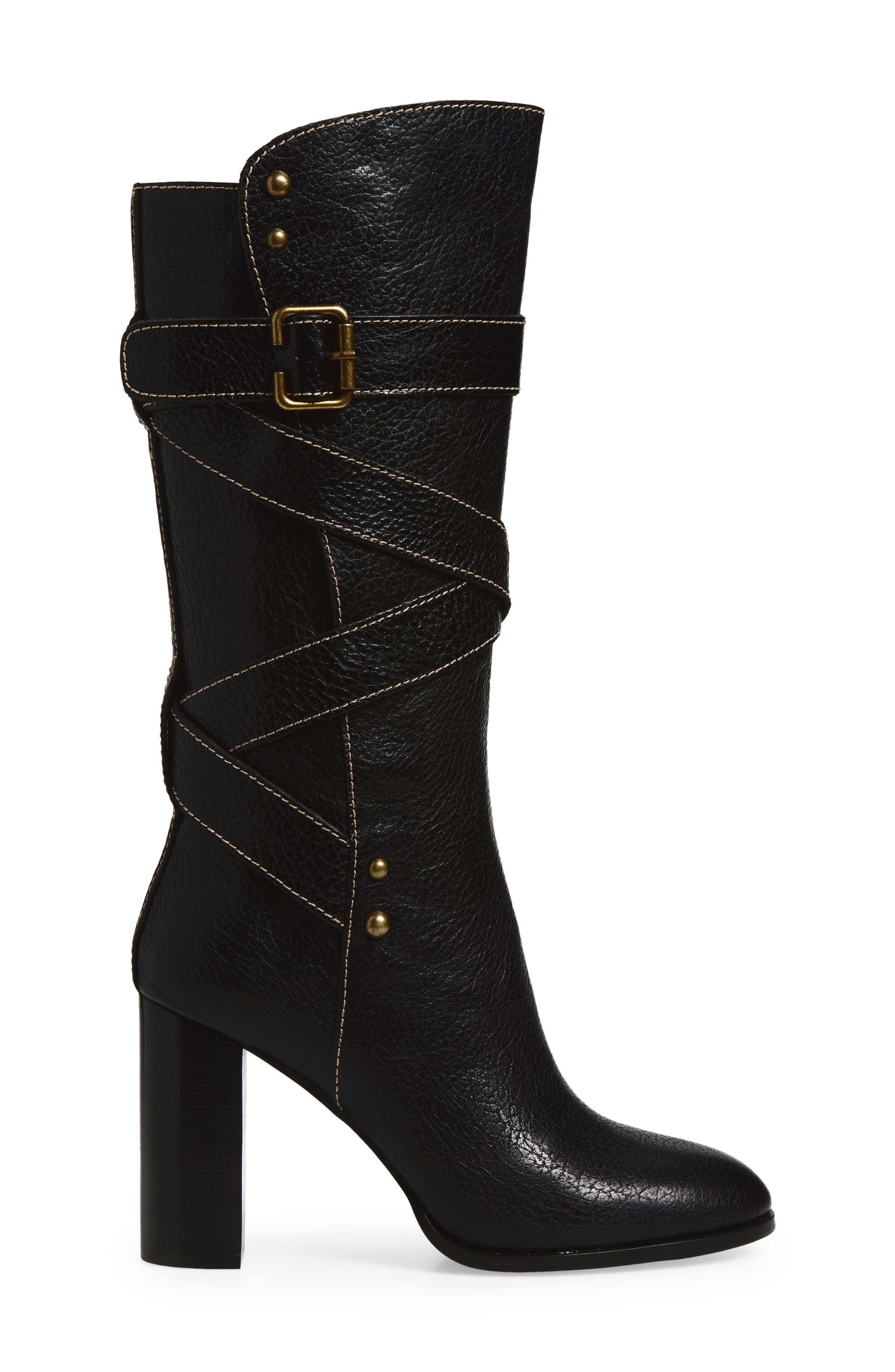 Jeffrey Campbell Porcini Boot, Alternate, color, Black/ Bronze
