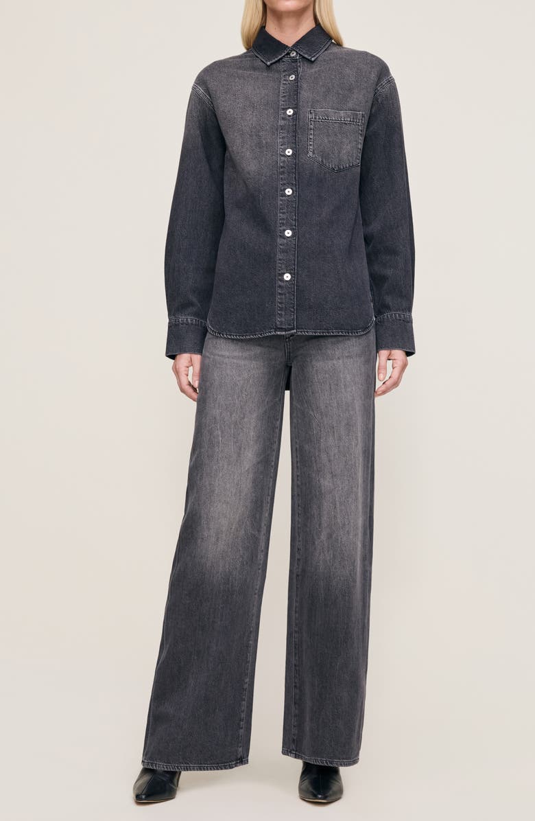 DL1961 Faye Denim Shirt, Alternate, color, Nightshade Aura