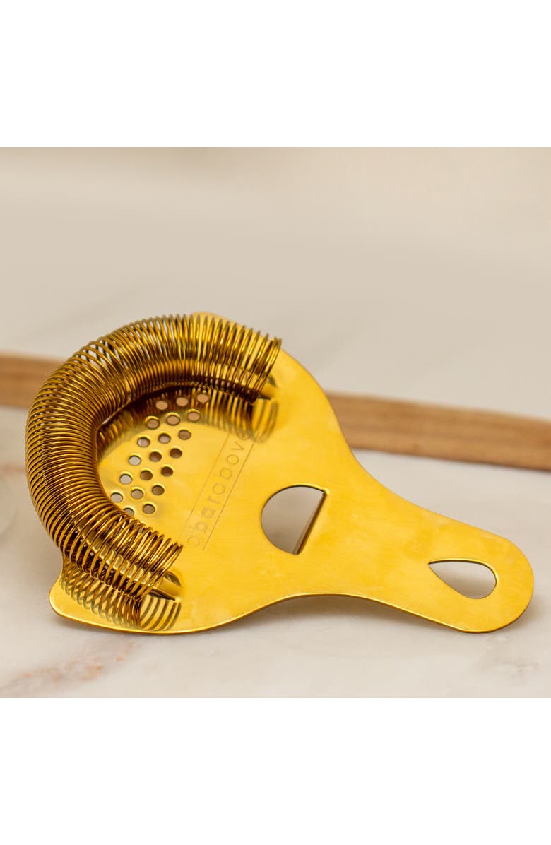 A Bar Above Gold Hawthorne Cocktail Strainer, Alternate, color, Gold