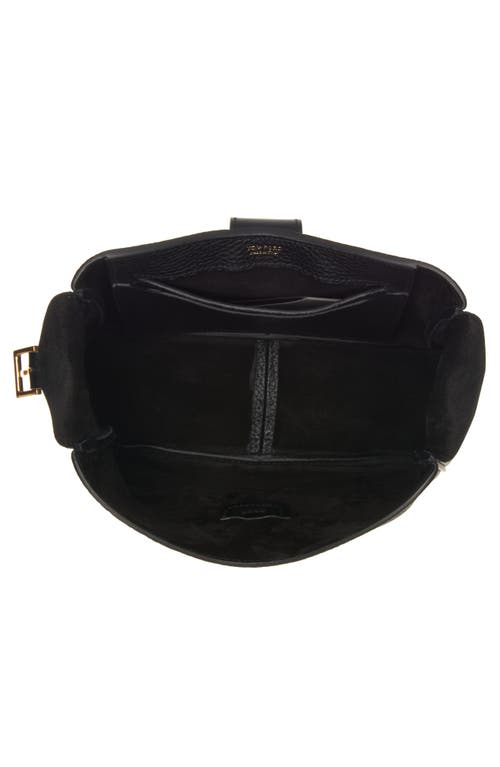 Tom Ford Small Monarch Leather Hobo Bag In Black