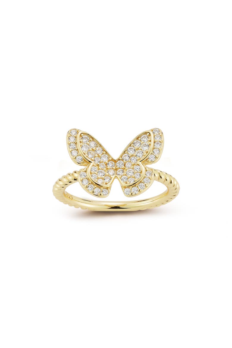 Pavé Butterfly Ring, Main, color, GOLD