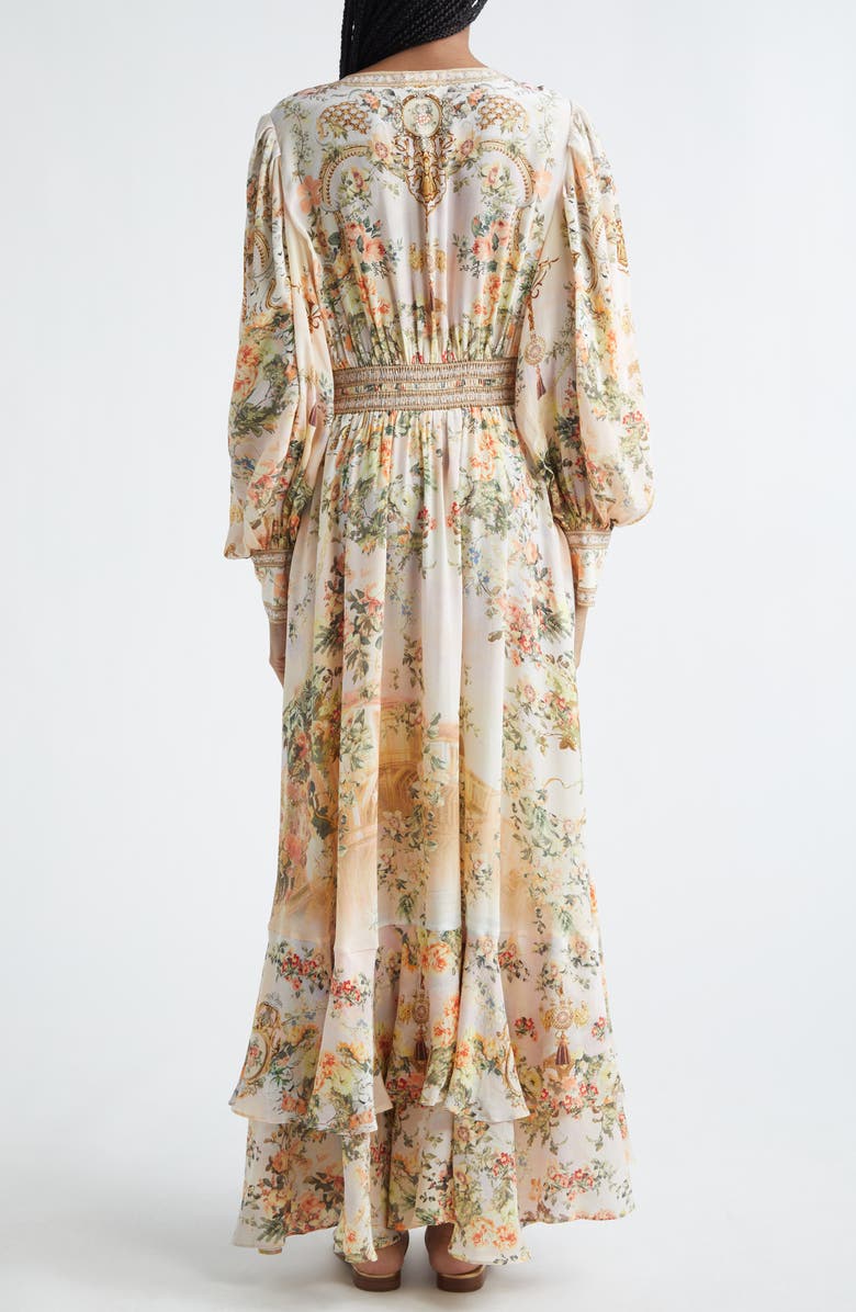 Camilla Twilight in Istanbul Long Sleeve Silk Maxi Dress, Alternate, color, Twilight In Istanbul