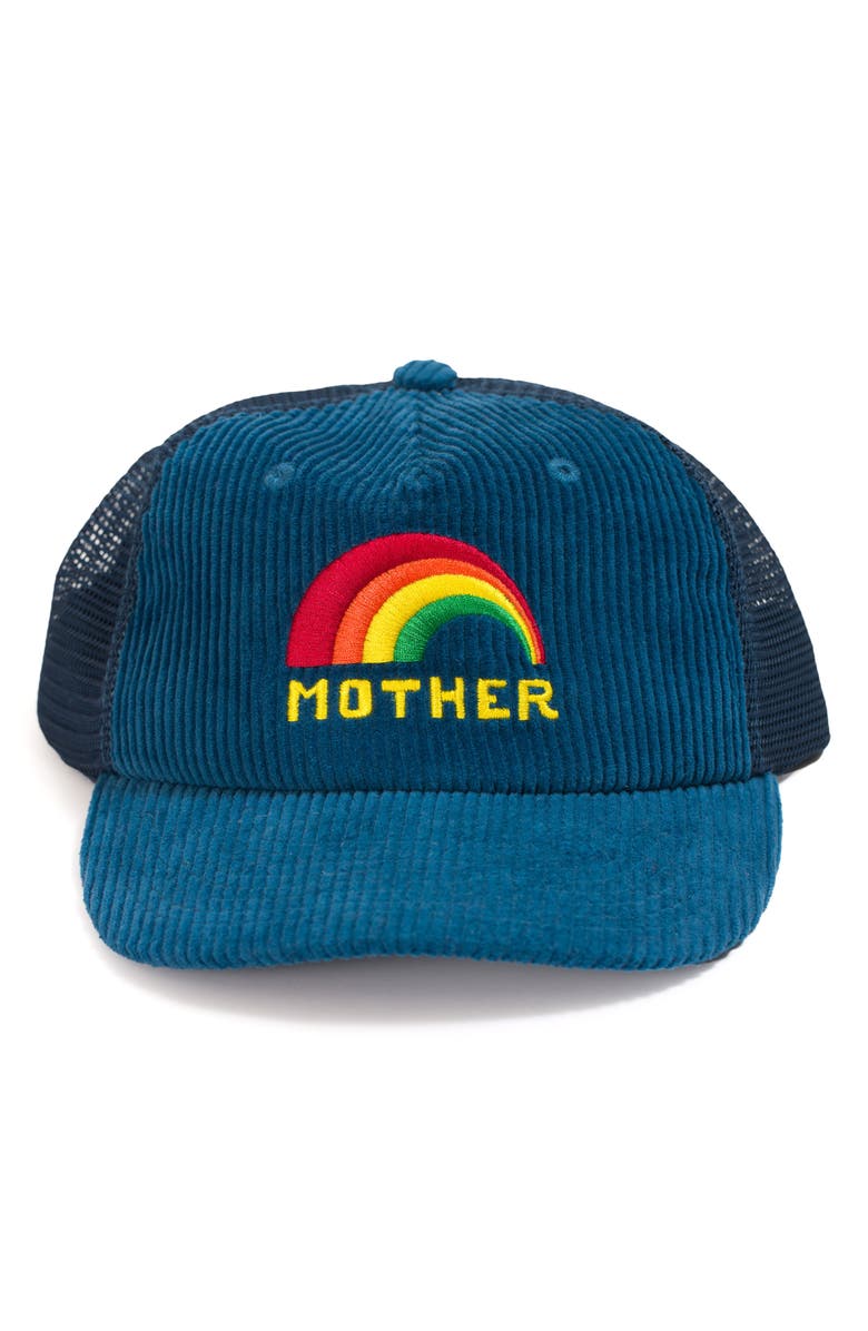 MOTHER The 10-4 Corduroy & Mesh Trucker Hat, Main, color,