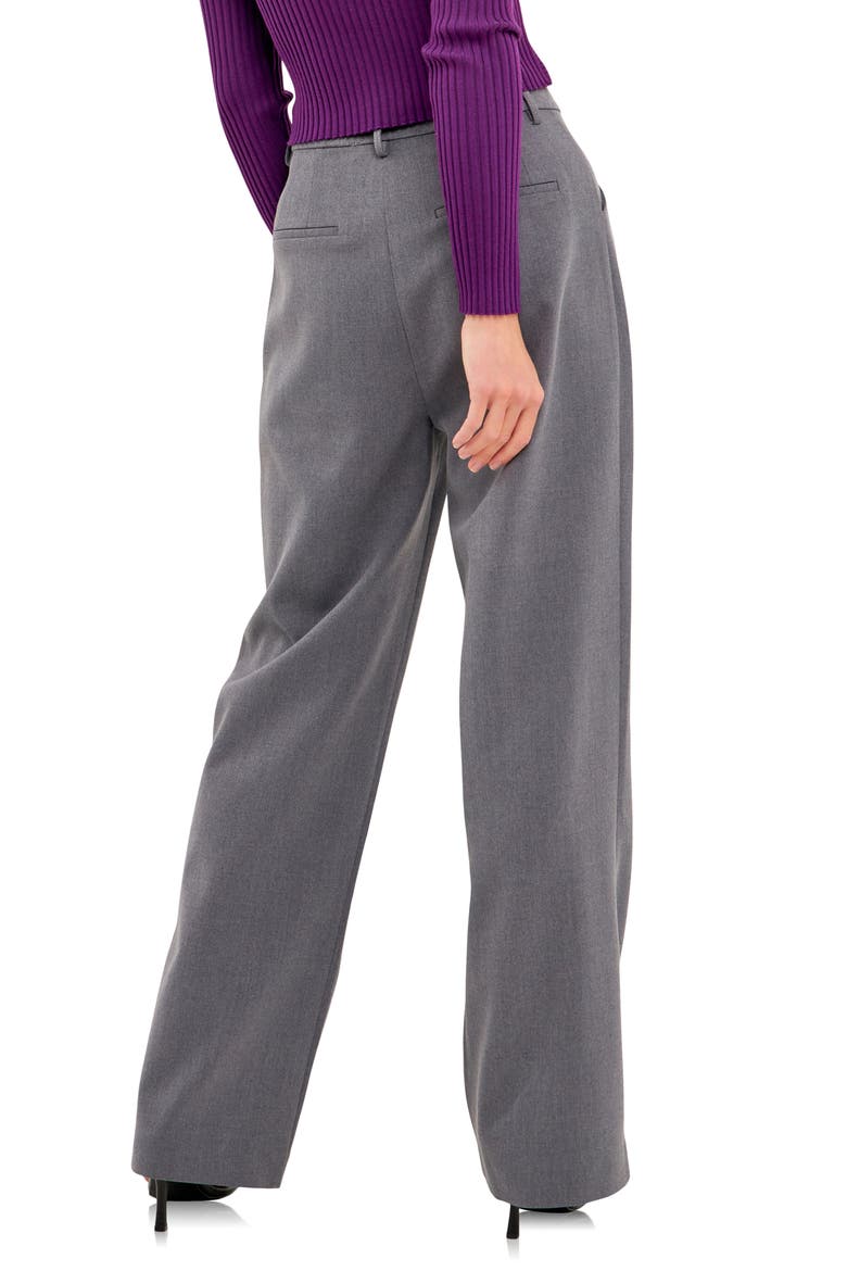 Wide Leg Trousers, Alternate, color, MEDIUM GREY