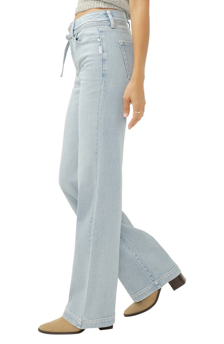 Silver Jeans Co. Avery Curvy Fit Belted Trouser Jeans, Alternate, color,