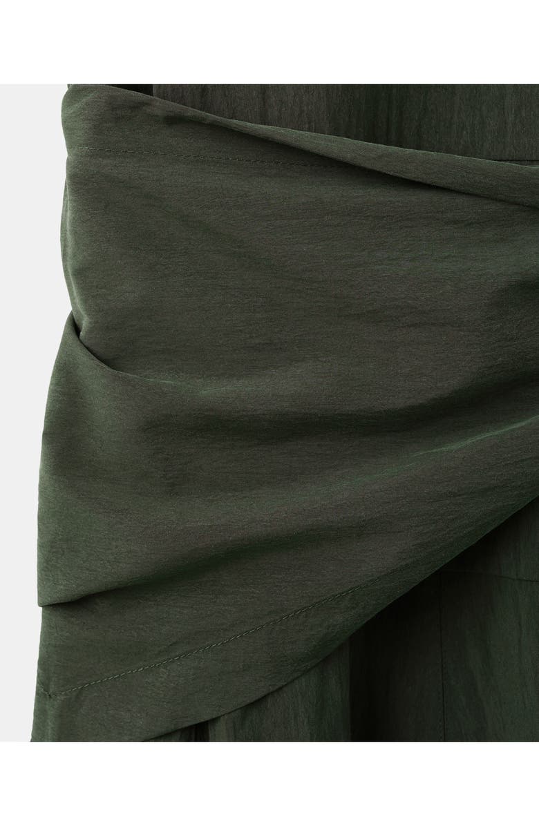 MANGO Sleeveless Sash Tie Dress, Alternate, color, Khaki Green