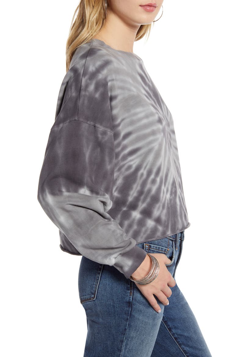 Tie Dye Sweatshirt, Alternate, color, NAVY- BLUE TIE DYE COMBO