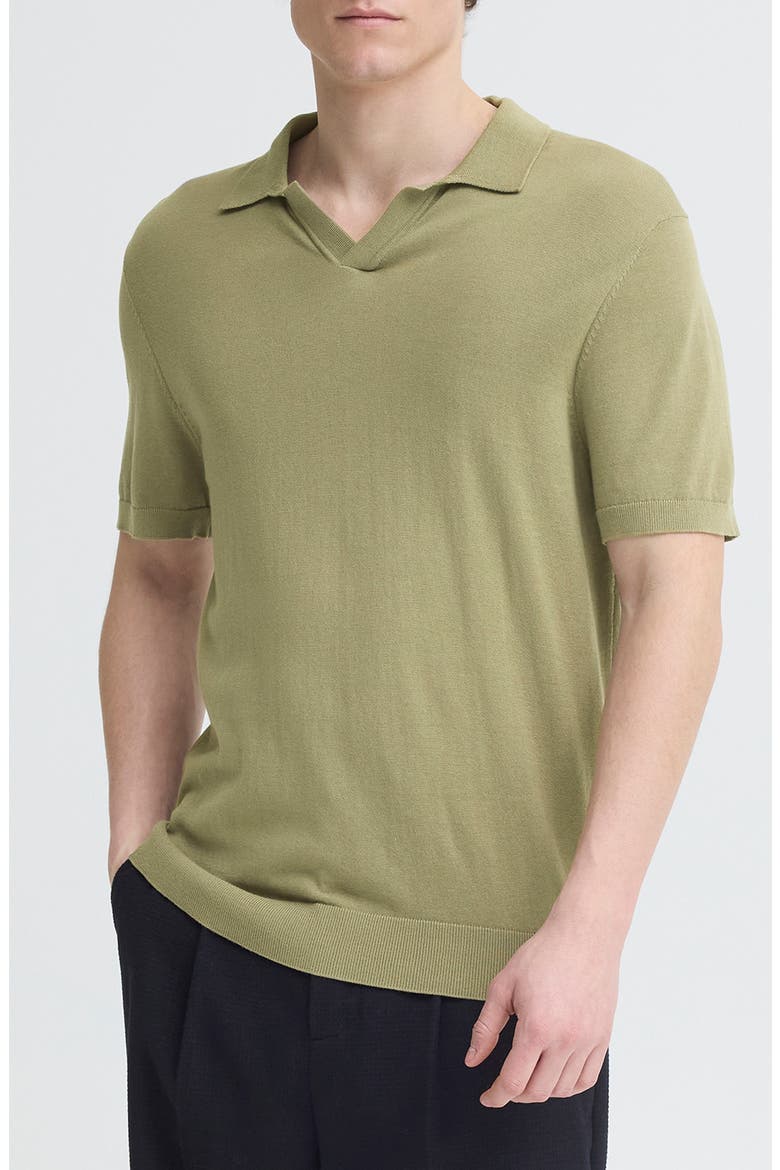 Johnny Collar Cotton Polo, Alternate, color, MERMAID
