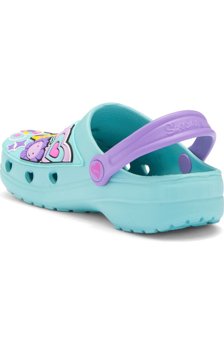 SKECHERS Kids' Foamies: Heart Charmer Vibin Friends Clog, Alternate, color, Turquoise/ Multi