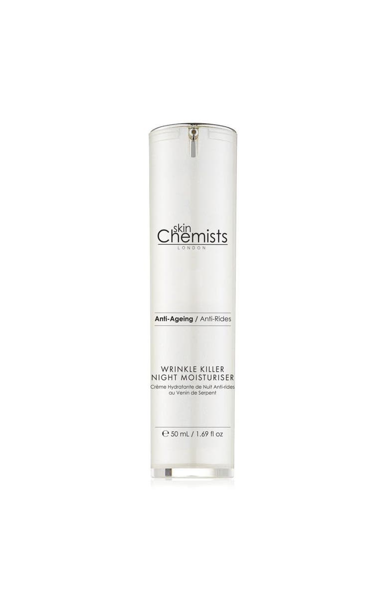 SKINCHEMISTS Wrinkle Killer Anti-Ageing Night Moisturiser 50ml for Loss of Firmness, Fine Lines & Wrinkles, Main, color, White