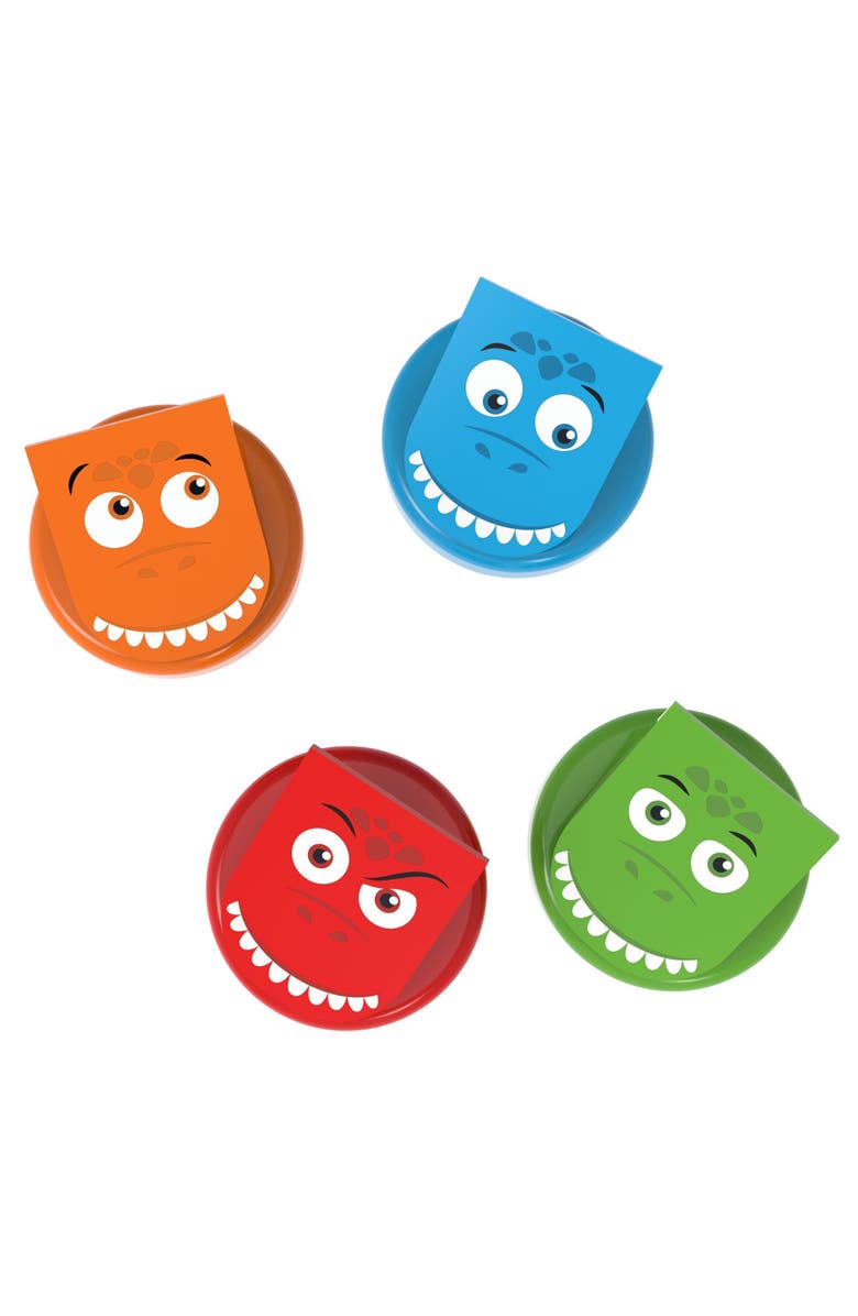 Junior Learning Clever Clips Dinos 4Pc Magnetic Dinosaur Clips, Alternate, color, Multicolored