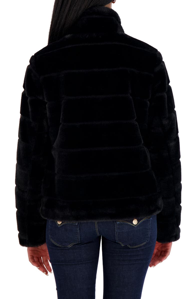 Sebby Snap Front Faux Fur Jacket, Alternate, color, 