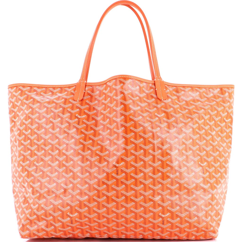 Pre-owned Goyard Goyard Saint Louis Tote Coated Canvas Gm In Orange