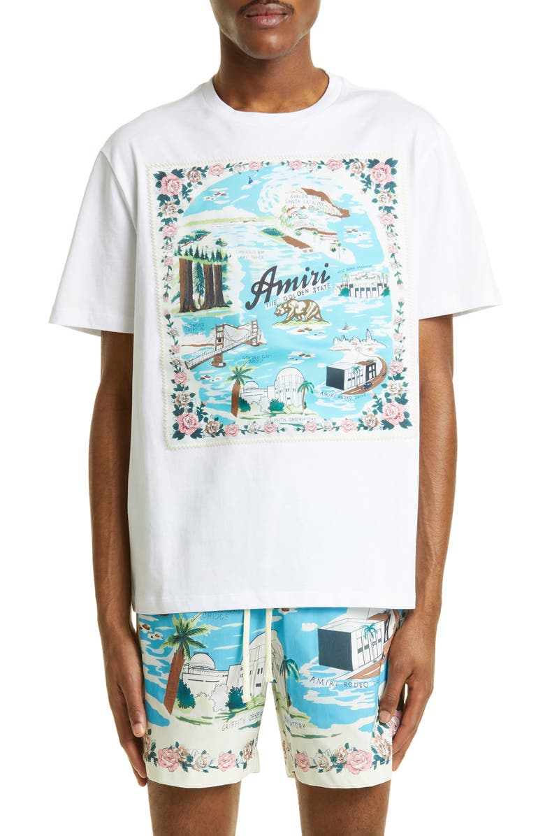 AMIRI California Cotton Graphic Tee, Main, color,