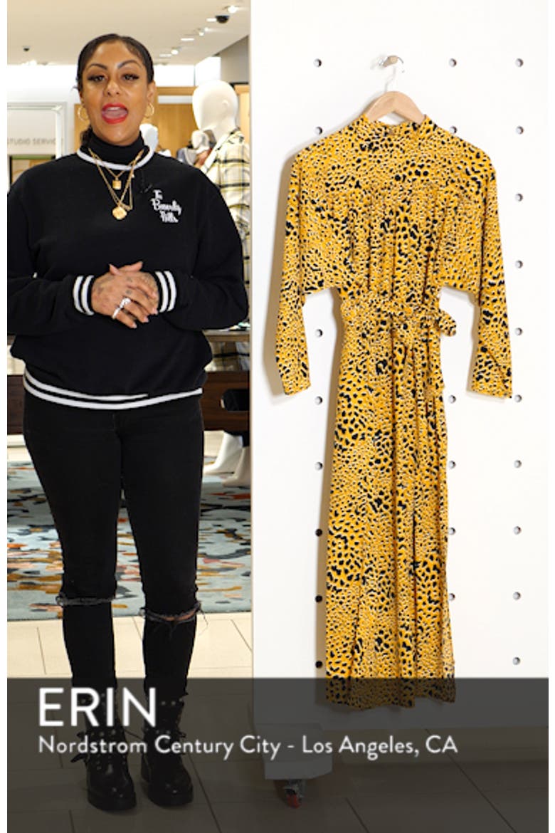 Abstract Animal Print Midi Dress video
